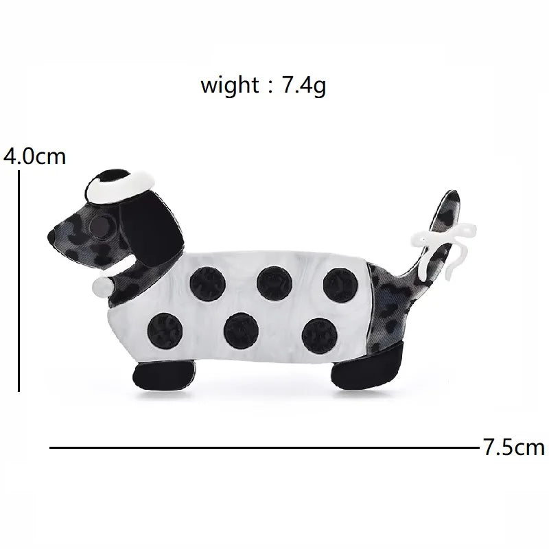 Playful Acrylic Animal and Character Brooch