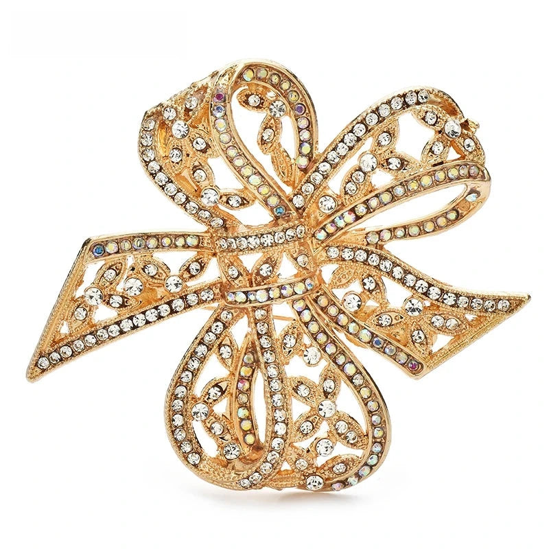 Large Rhinestone Ribbon Bow Brooch original variant product photo