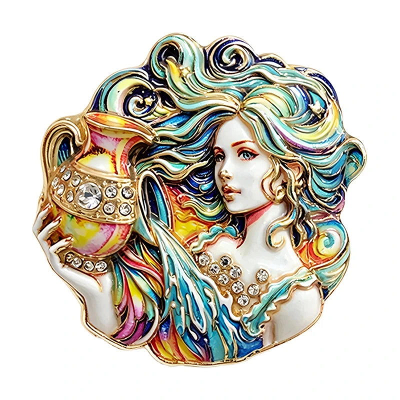 Ornate Zodiac Symbol Brooch original white background variant photo