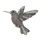 Hummingbird with Rows of Sparkling Feathers Brooch original white background product photo