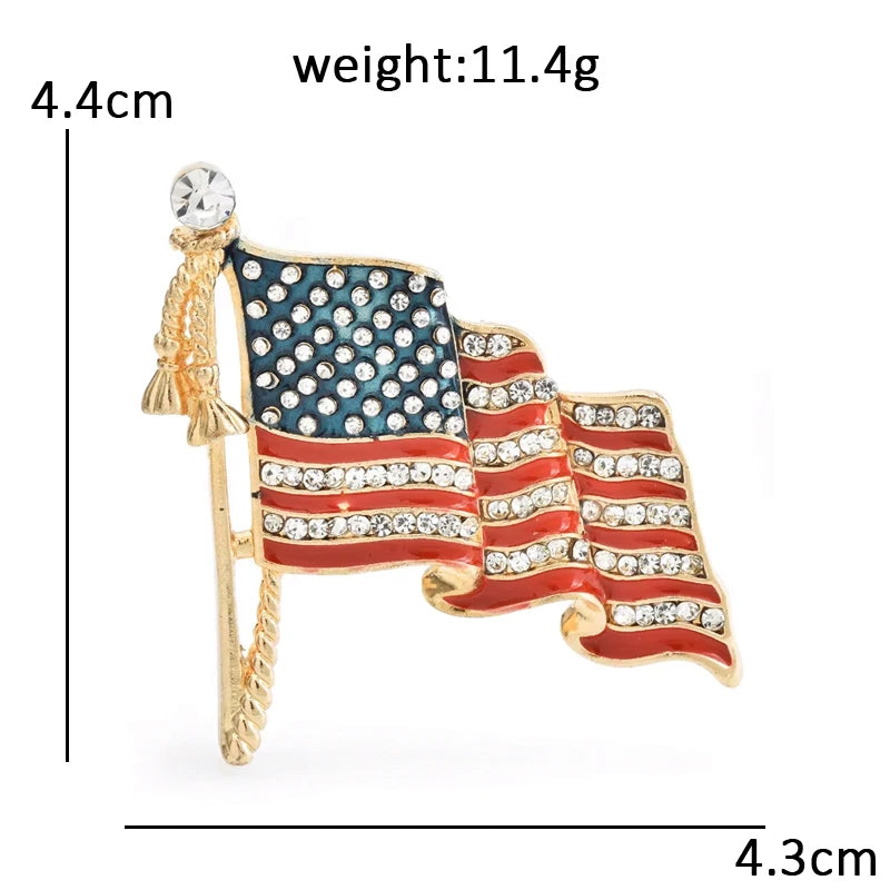 America 250 Commemorative Motif Brooch