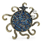 Rhinestone Sun with Curling Rays Brooch original variant product photo