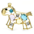 Pastel Faceted Toy Horse Brooch product variant photo