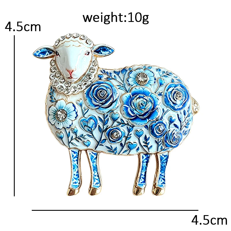 Floral Woodland Creature Motif Brooch