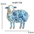 Floral Woodland Creature Motif Brooch
