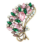 Vintage Faceted Bouquet with Loop Bow Brooch original white background product photo