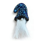 Christmas Gnome with Fluffy Beard Brooch original white background product photo