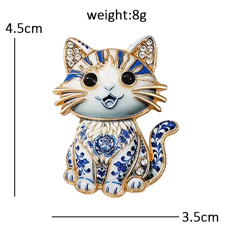 Floral Woodland Creature Motif Brooch