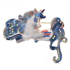 Patterned Enamel Prancing Unicorn Brooch product variant photo