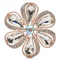 Six-Petal Faceted Daisy Flower Brooch product variant photo