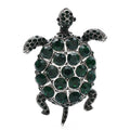 Jeweled Sea Turtle Brooch — Green