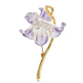 Soft-Toned Orchid on a Curved Stem Brooch original white background product photo