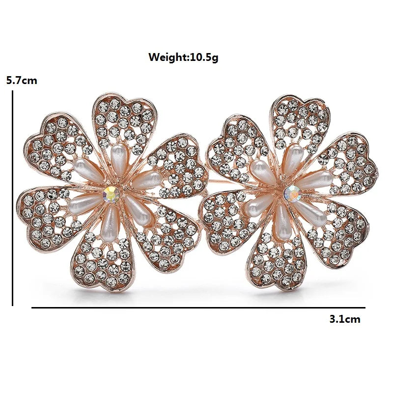 Pearl-Look Cherry Blossom Cluster Brooch — dimensions