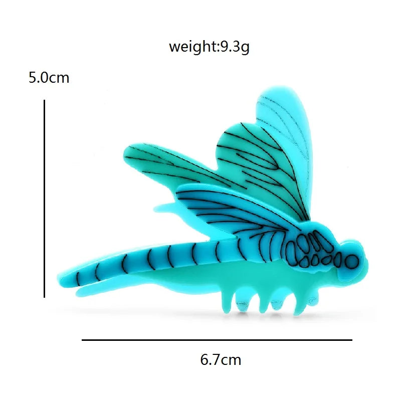 Layered Acrylic Dragonfly Brooch — dimensions