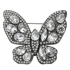 Oval Faceted Wing Butterfly Brooch original white background product photo