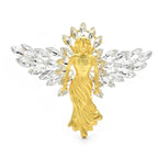 Golden Angel with Rhinestone Wings Brooch — Golden Angel
