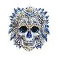 Floral Calavera Skull with Marigolds Brooch original white background product photo