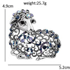 Vintage Openwork Jeweled Ram Brooch