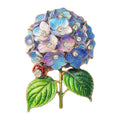 Hydrangea Flower with Ladybug Brooch original white background product photo