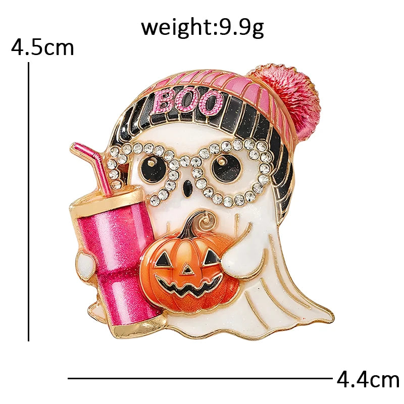 Playful Halloween Character Brooch