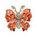 Multicolor Mosaic Wing Butterfly Brooch original white background product photo
