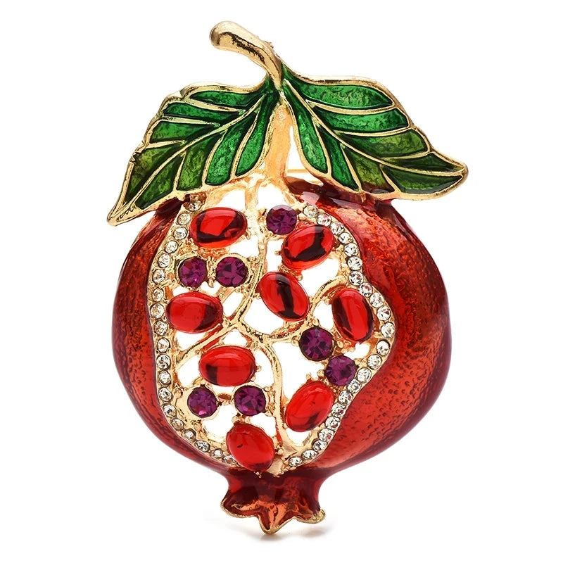 Jeweled Enamel Pomegranate Brooch product variant photo