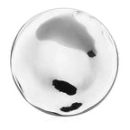 Polished Domed Circle Brooch — Silver