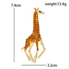 Walking Enamel Giraffe Brooch — dimensions