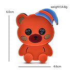Acrylic Teddy Bear in Nightcap Brooch dimensions and weight