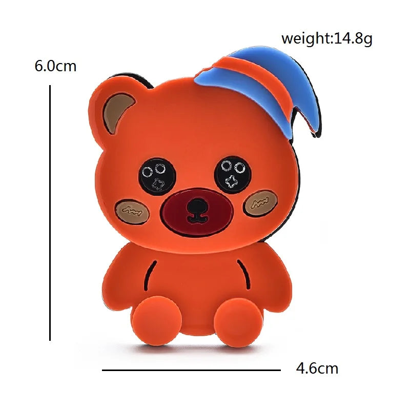 Acrylic Teddy Bear in Nightcap Brooch dimensions and weight
