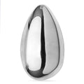 Polished Sculptural Egg Brooch — Silver