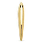 Long Polished Oval Stainless Steel Brooch — Gold
