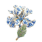 Graceful Iris Flower Stem Brooch original white background variant photo