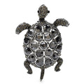 Jeweled Sea Turtle Brooch — Gray