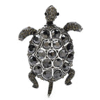 Jeweled Sea Turtle Brooch — Gray