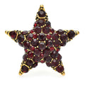 Vintage Rounded Jeweled Star Brooch