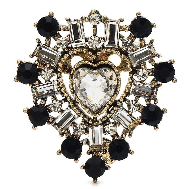 Vintage Rhinestone Heart Brooch original variant product photo