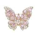 Soft Pink Butterfly with Sparkling Wings Brooch original white background product photo