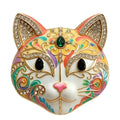 Patterned Cat Face with Sparkling Ears Brooch original white background product photo