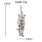 Mother Cat Carrying a Kitten Brooch