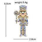 Nutcracker Soldier with Candy Staff Brooch
