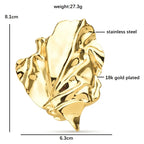 Large Sculptural Leaf Brooch — dimensions
