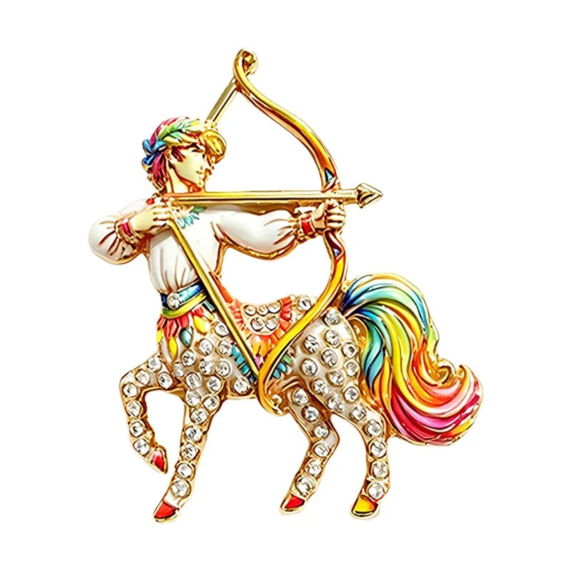 Ornate Zodiac Symbol Brooch original white background variant photo
