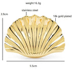Polished Scallop Shell Brooch — dimensions