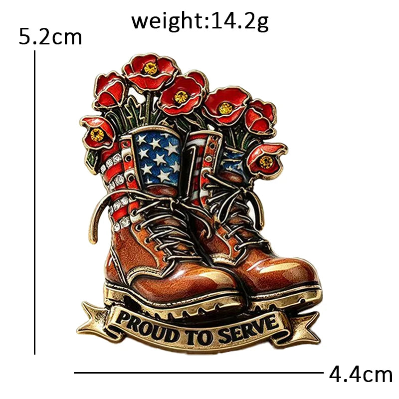 America 250 Commemorative Motif Brooch