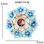 Forget Me Not Floral Emblem Brooch