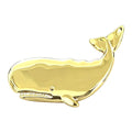 Polished Sperm Whale Silhouette Brooch original white background product photo