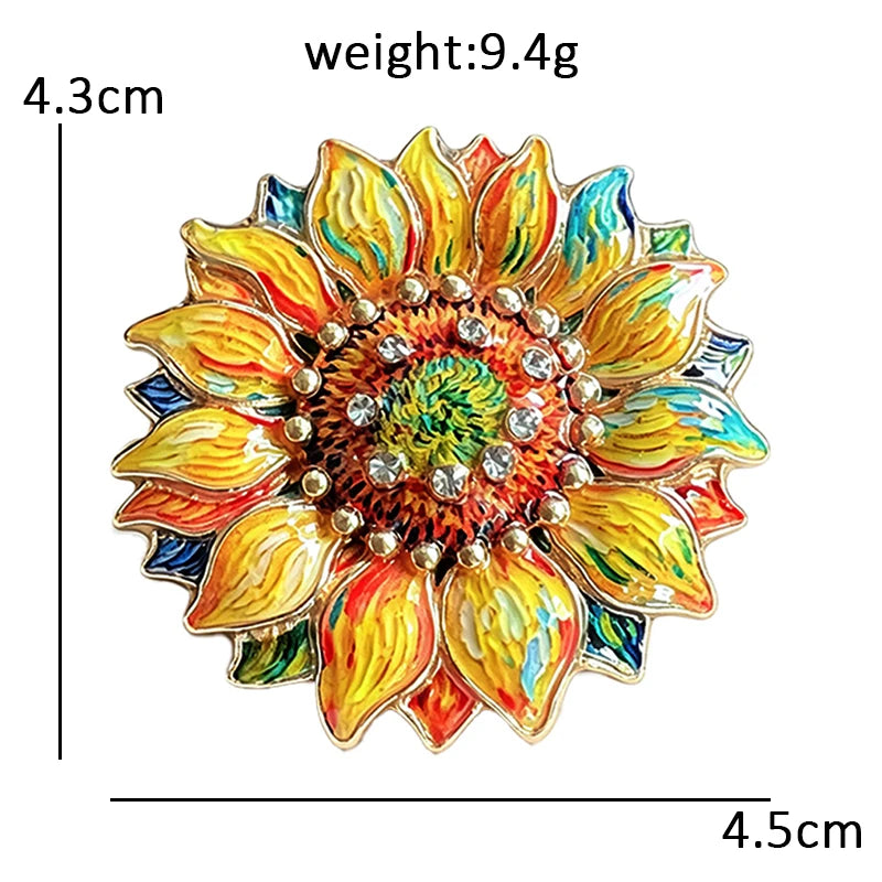 Painting Gallery Floral and Landscape Motif Brooch