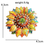 Painting Gallery Floral and Landscape Motif Brooch
