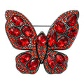 Oval Faceted Wing Butterfly Brooch original white background product photo